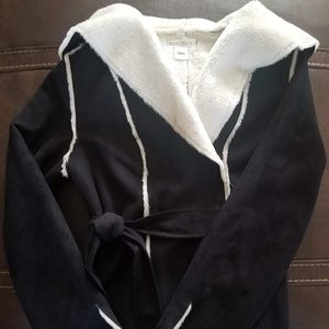 White House Black Market Suede & Faux Fur Jacket